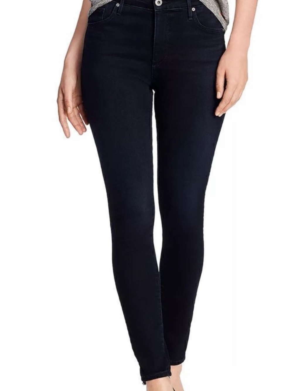 AG High Rise Skinny Farrah Ankle Black Jeans. Sz. 28. Very good condition